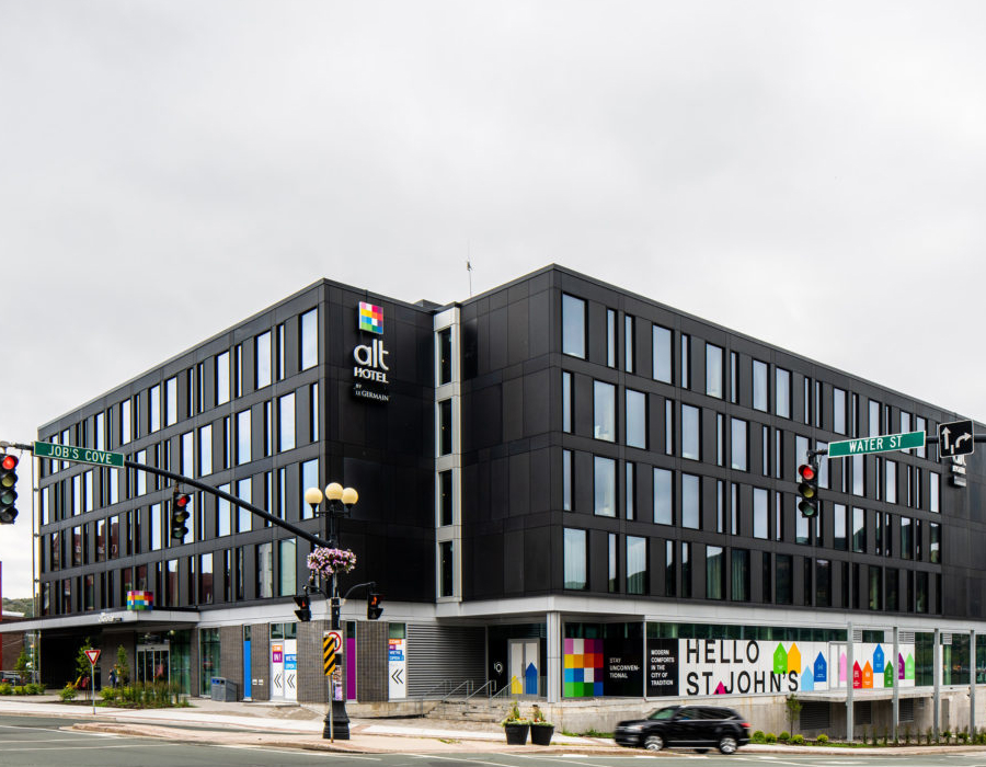 Alt Hotel St. John's exterior and harbor view